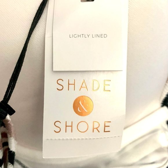 Shade & Shore Halter Striped Pique Light Lift String Bikini Top 32B 34B 36C 36DD - Picture 5 of 11